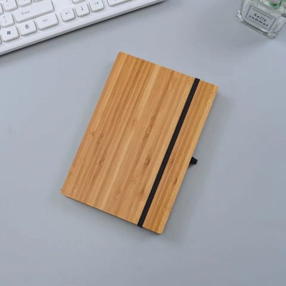 Bloc note en bois + stylo personnalisables